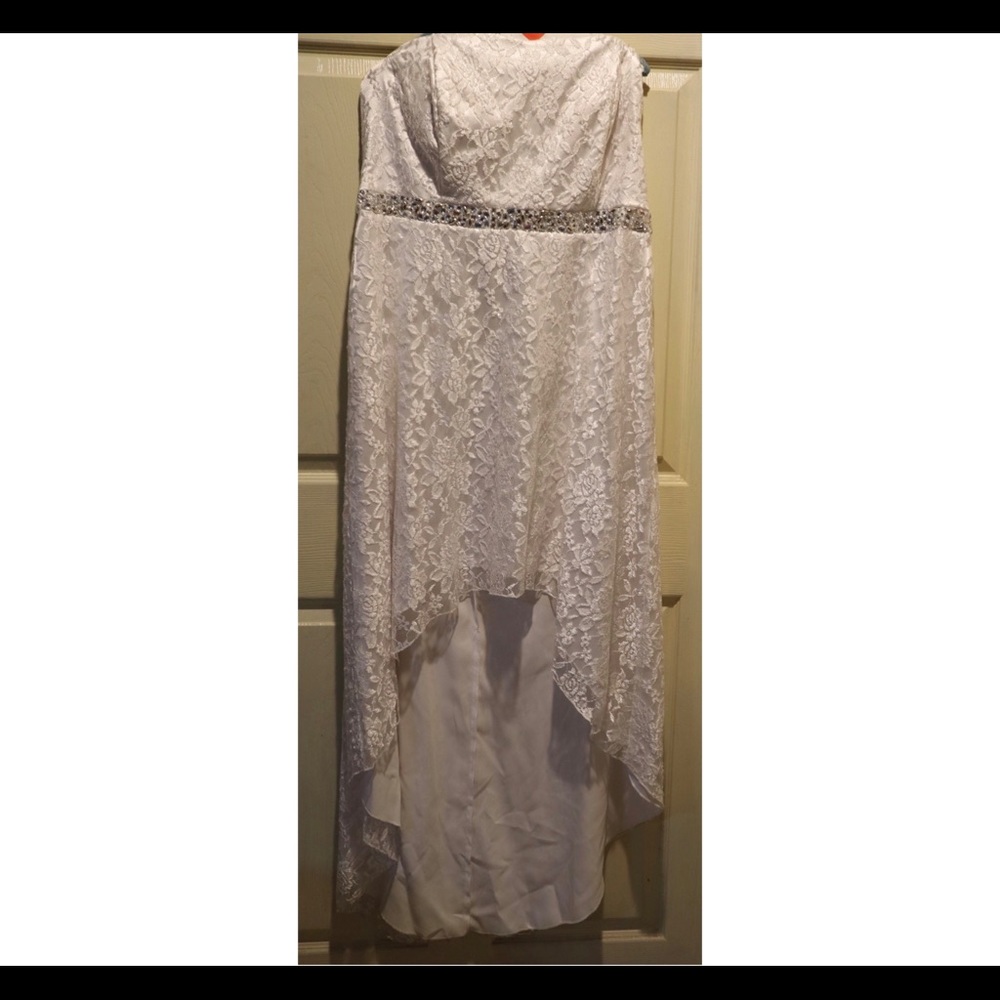 Long white wedding dress